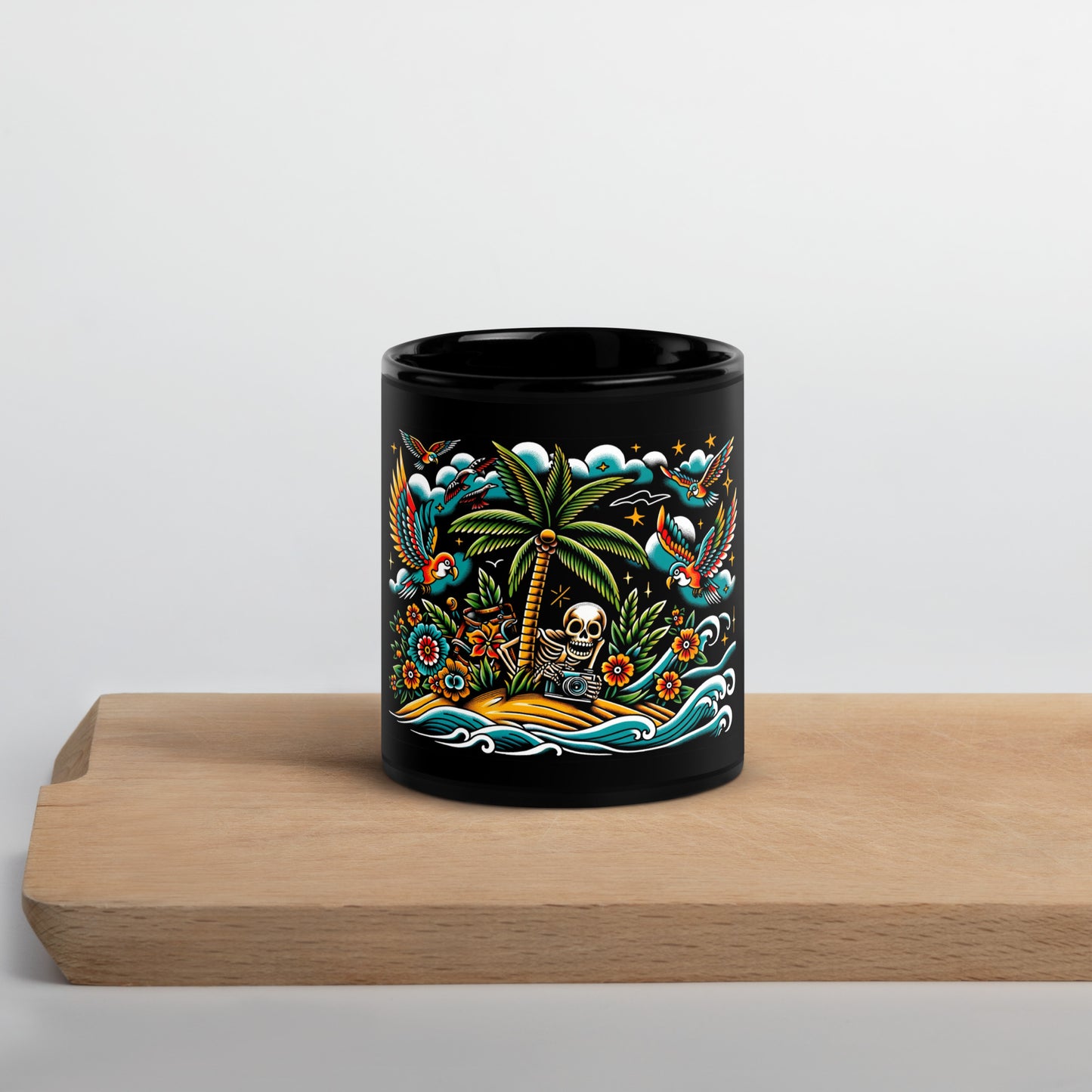 Photographer's Day At The Beach Black 11oz Mug