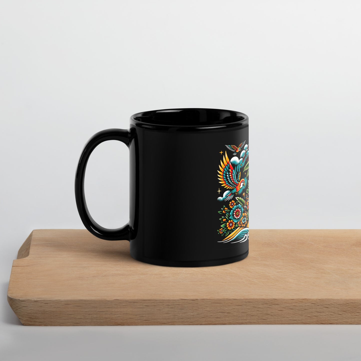 Photographer's Day At The Beach Black 11oz Mug